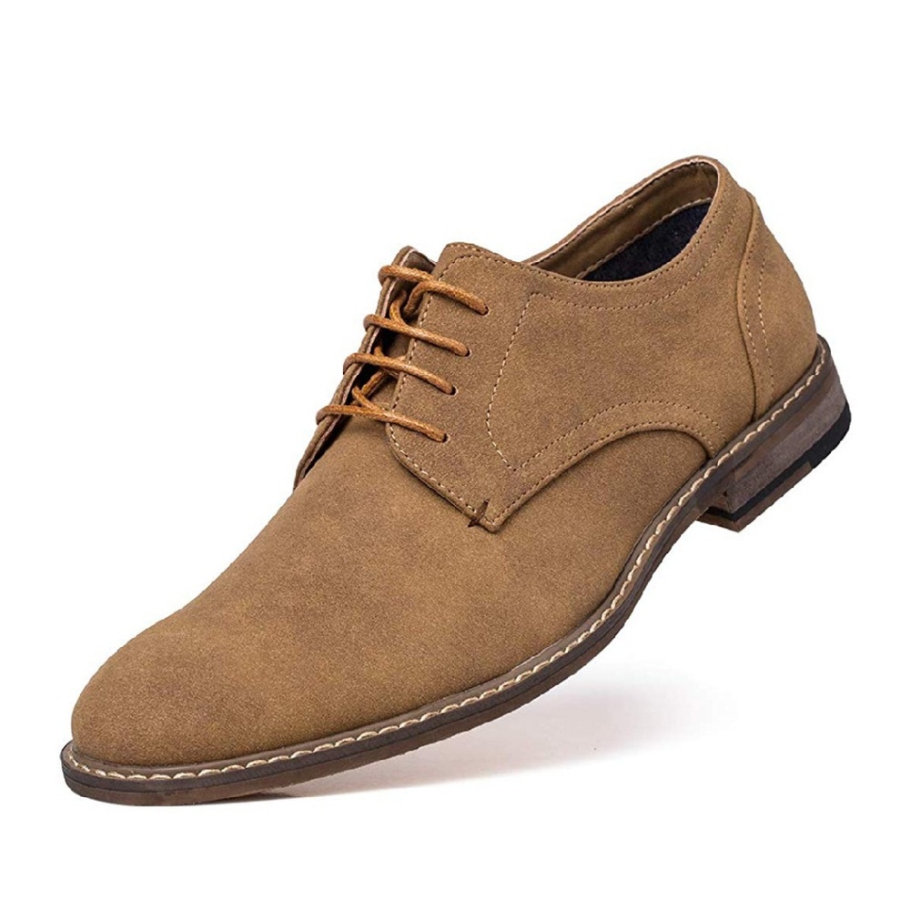 Men's Suede Oxford Dress Shoes Lace Up